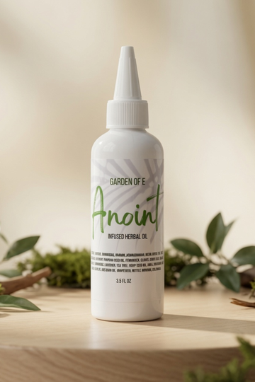 Garden of E Anoint herbal scalp oil with botanical ingredients